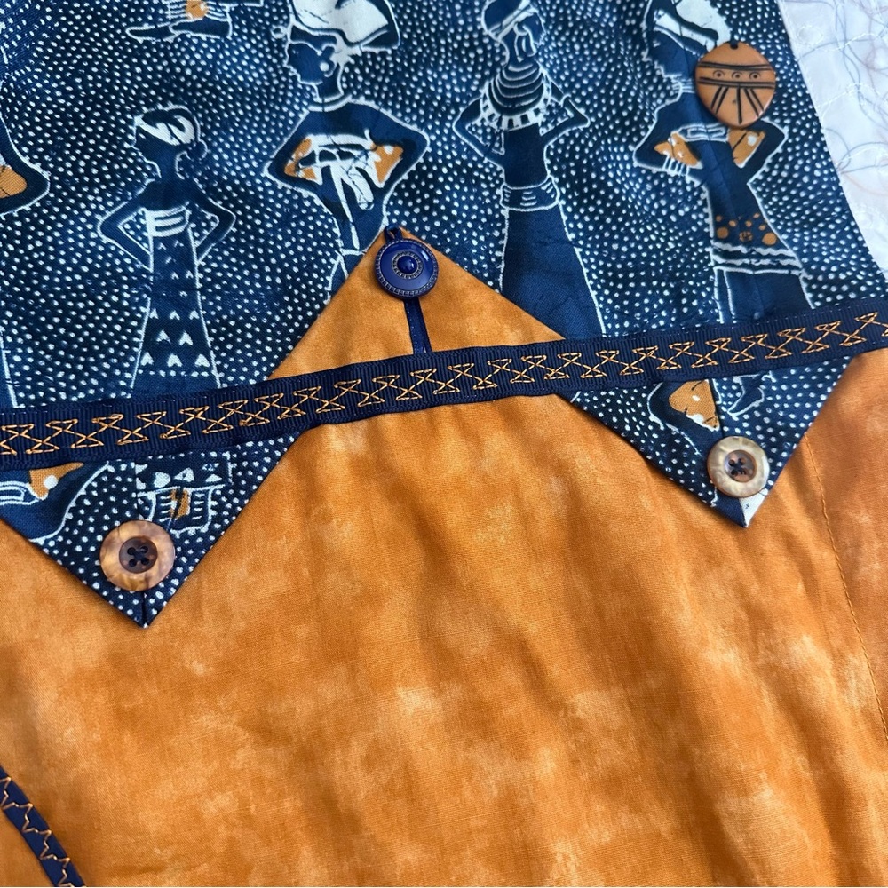 Patchwork Tunic Open Front Blazer - image 14